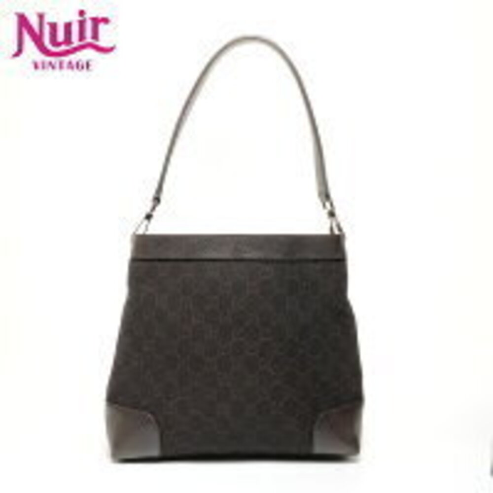 Gucci GG Canvas One Shoulder Hobo Bag Brown